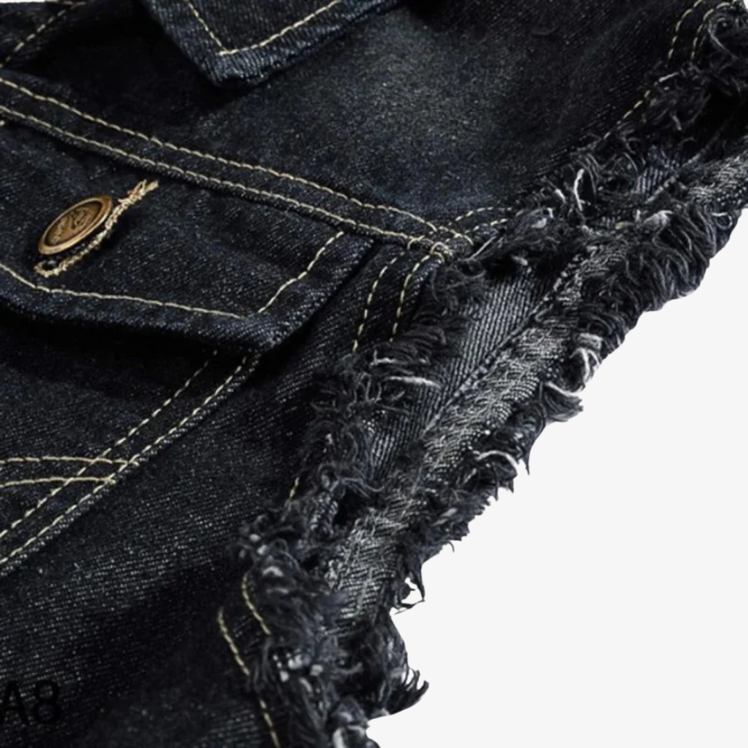 Denim Vest for Men, view 5 - Elena Harper