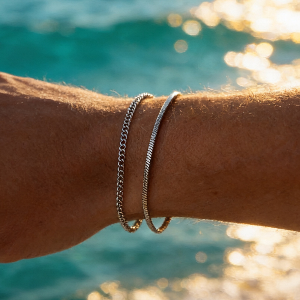 HARRINGTON OXFORD | THIN CHAIN BRACELET PACK FOR MEN