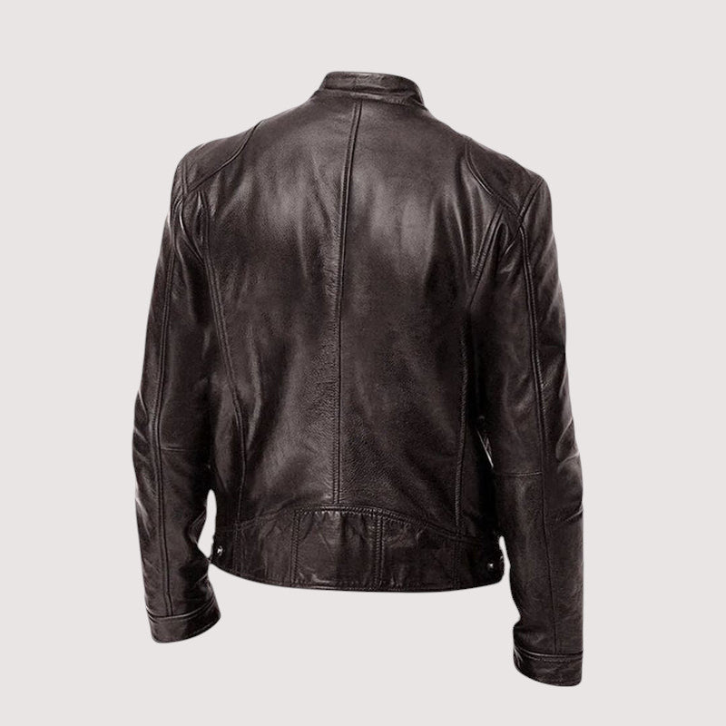 Elegant Leather Jacket for Men – Genuine Leather, Timeless Style, All-Season Comfort