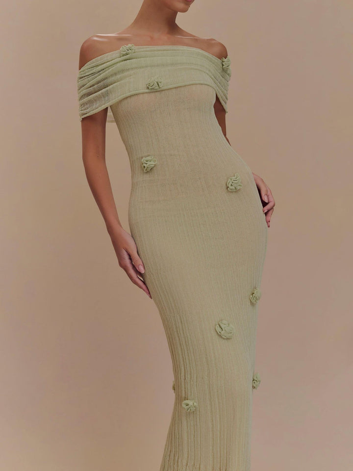 Orchid Knit Maxi Dress, view 5 - Elena Harper