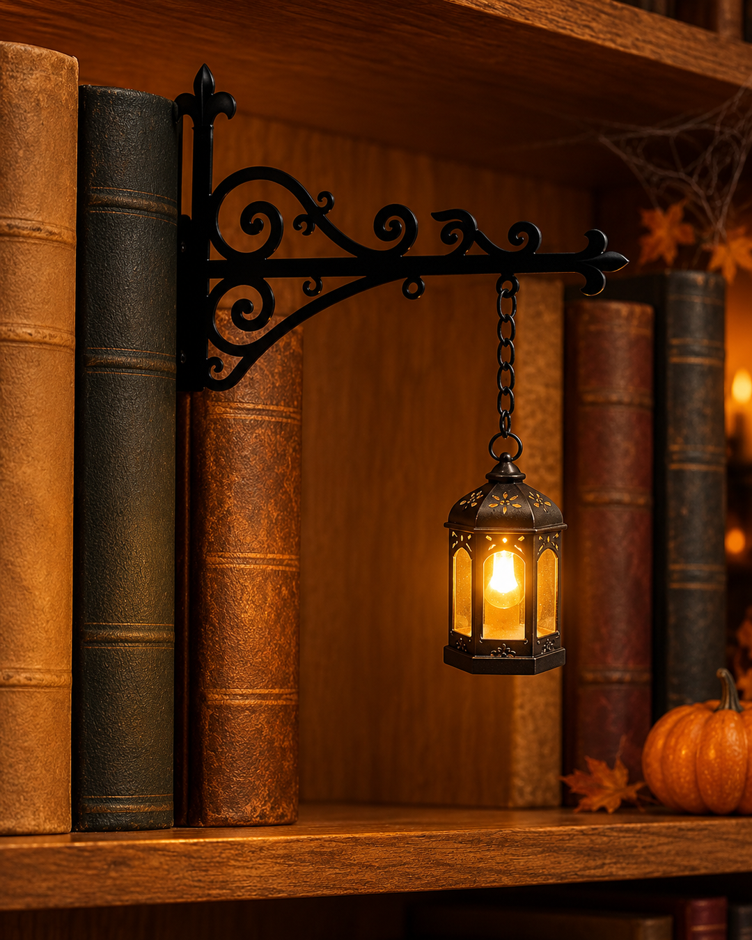 Halloween Ghost & Lantern Bookshelf Light