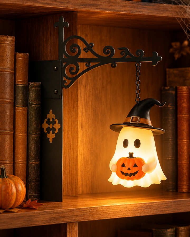 Halloween Ghost & Lantern Bookshelf Light