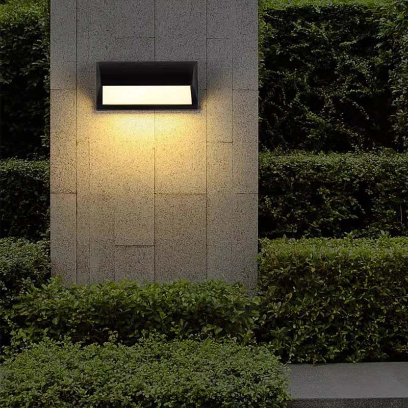 Outdoor Wall Lamp with Motion Sensor – Black, Waterproof LED Garden Lighting