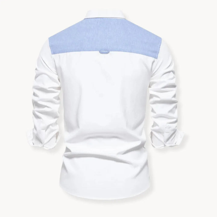 Men's Slim Fit Shirt – With Button-Down Collar and Chest Pocket, Suitable for Work and Daily Use
