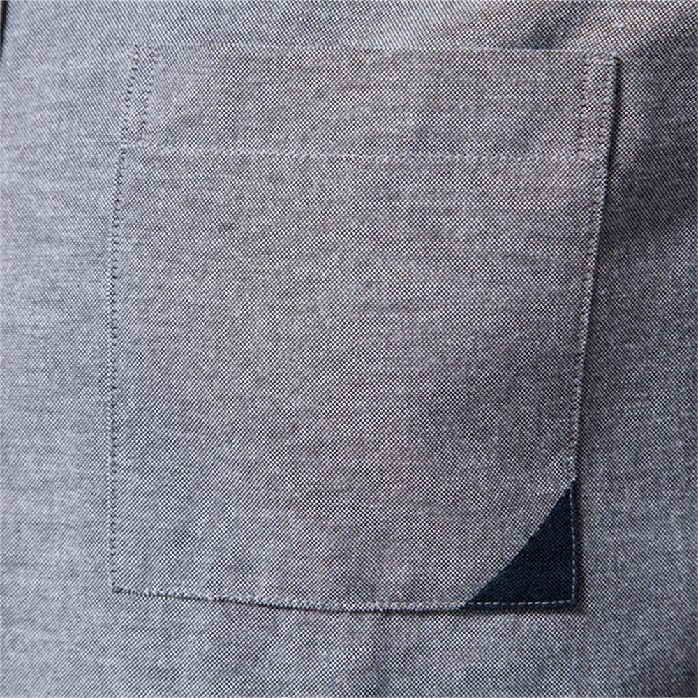 Men's Slim Fit Shirt – With Button-Down Collar and Chest Pocket, Suitable for Work and Daily Use