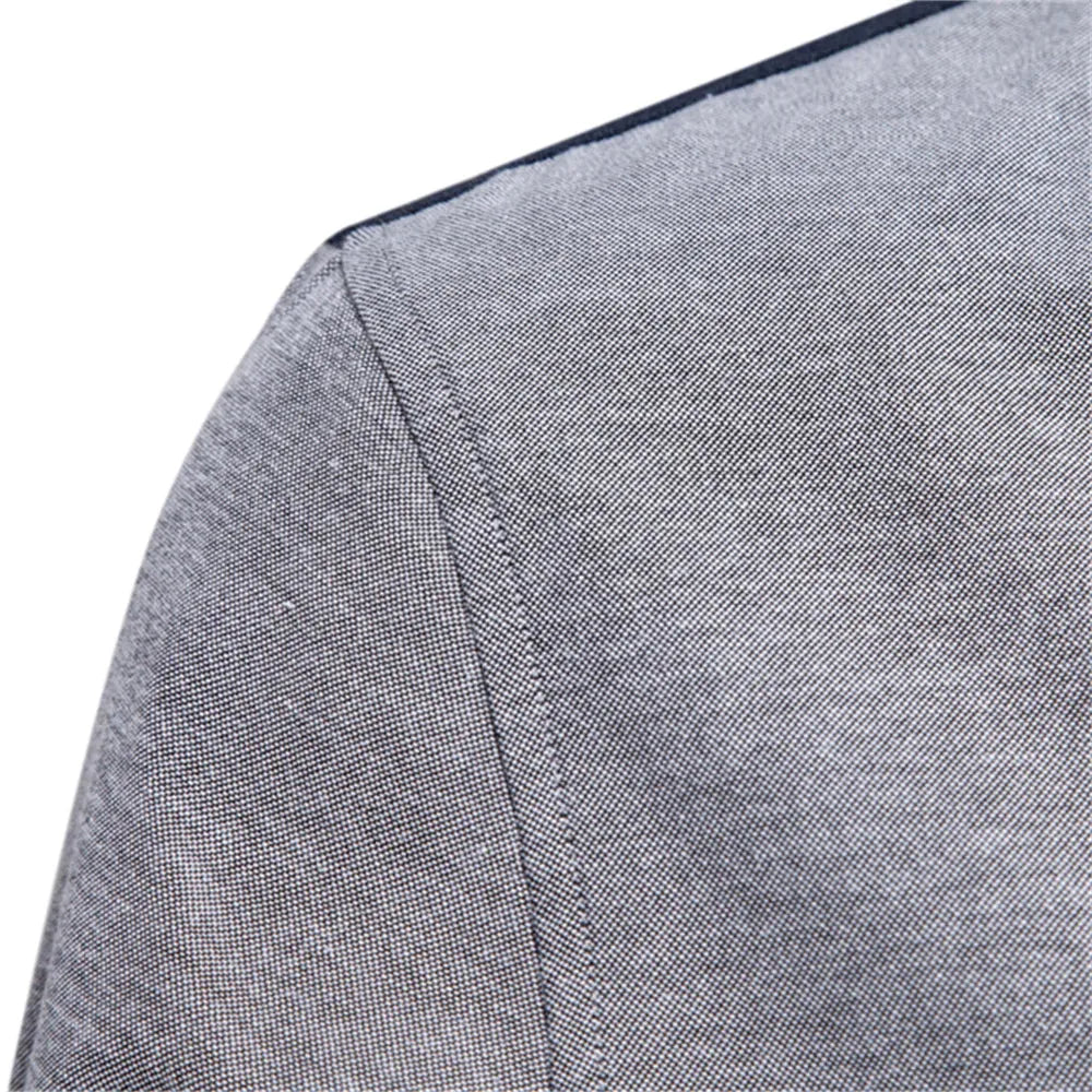 Men's Slim Fit Shirt – With Button-Down Collar and Chest Pocket, Suitable for Work and Daily Use