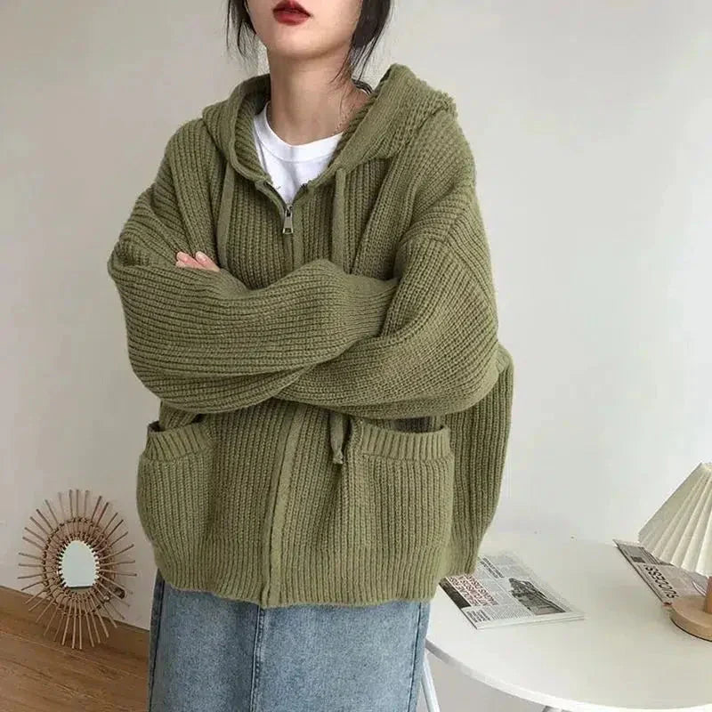Sofia | Women's Zip-Up Knit Cardigan