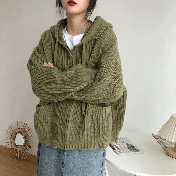 Sofia | Women's Zip-Up Knit Cardigan