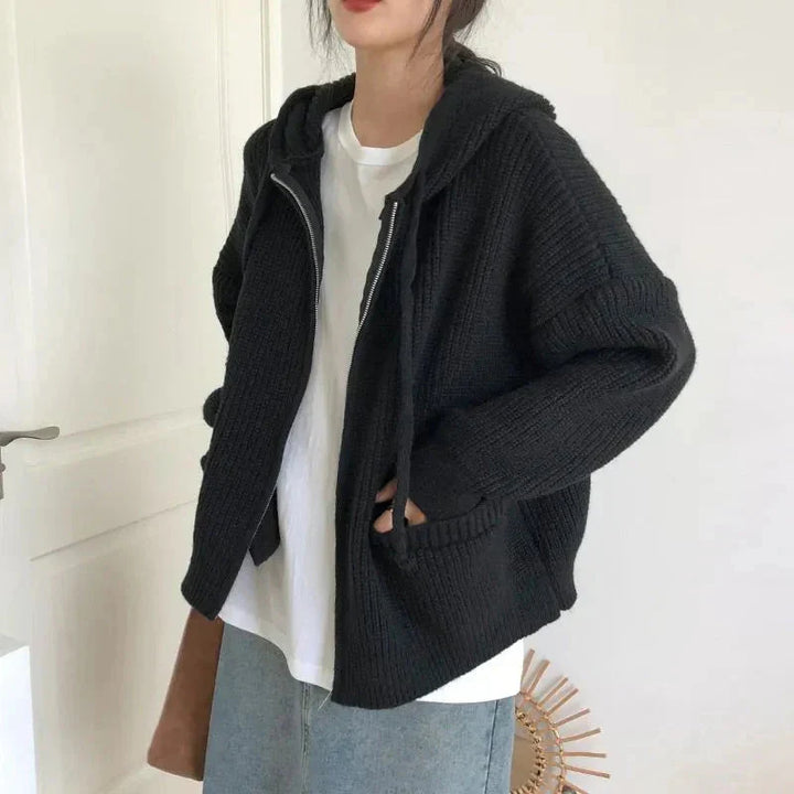 Sofia | Women's Zip-Up Knit Cardigan