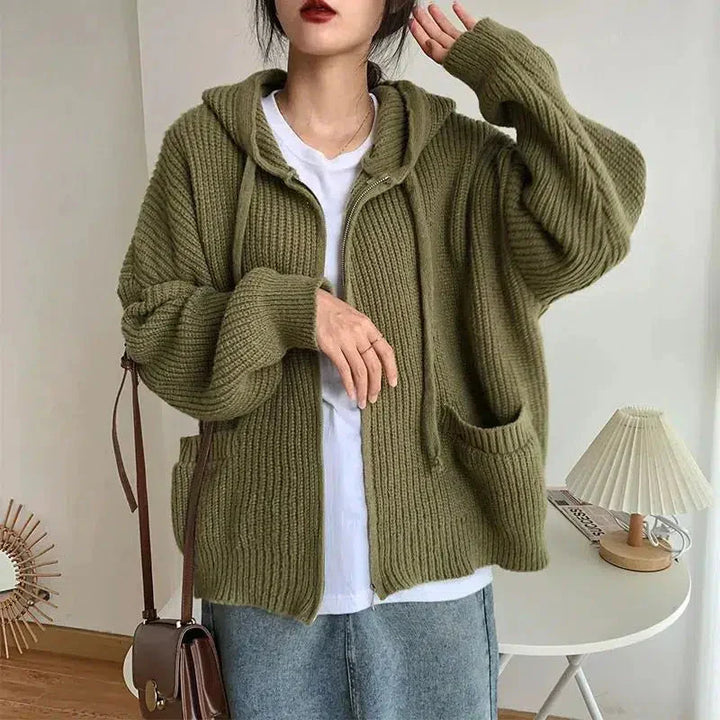 Sofia | Women's Zip-Up Knit Cardigan