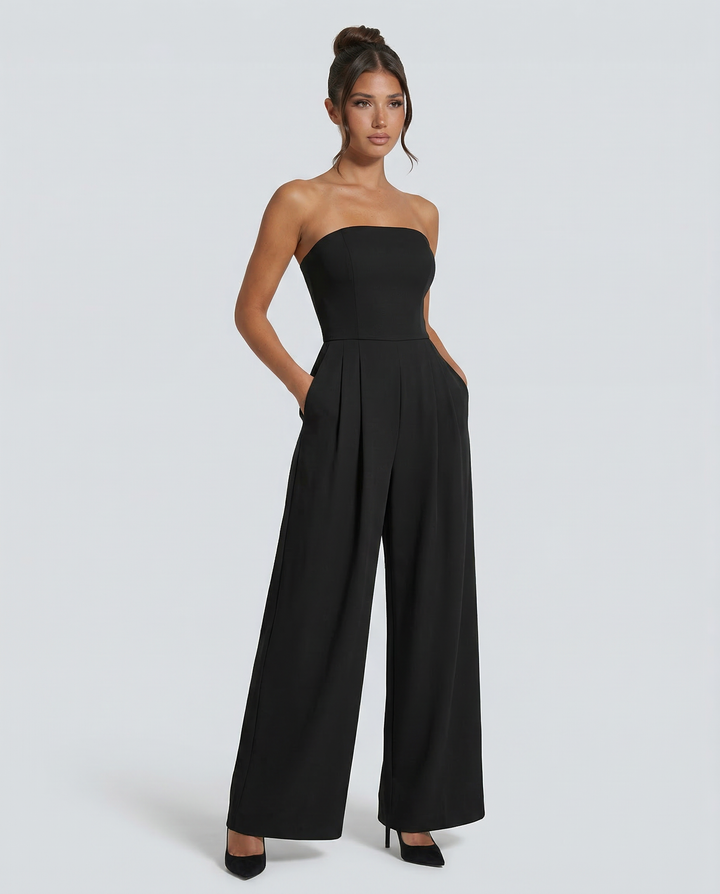 Bianca Laurent | Strapless Wide-Leg Party Jumpsuit For Women (Christmas / NYE)