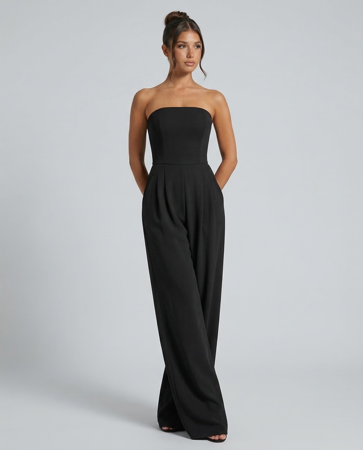 Bianca Laurent | Strapless Wide-Leg Party Jumpsuit For Women (Christmas / NYE)