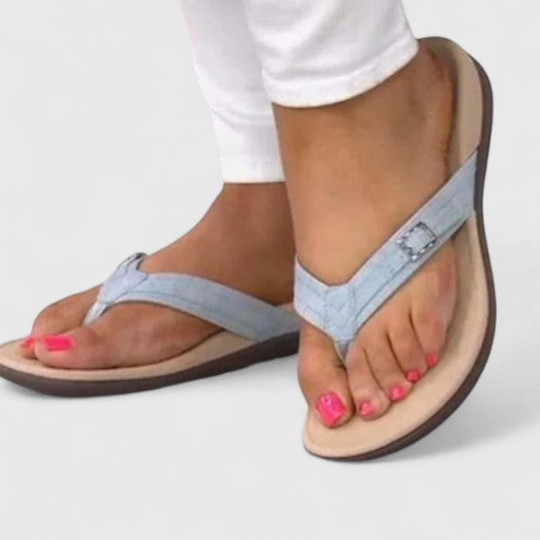Women's Orthopaedic Flip-Flop Sandals with Adjustable Buckle for Summer