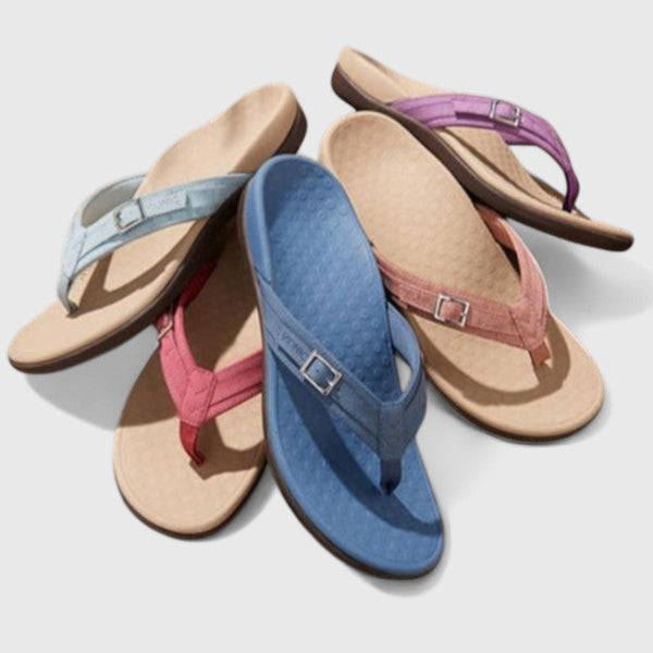 Women's Orthopaedic Flip-Flop Sandals with Adjustable Buckle for Summer
