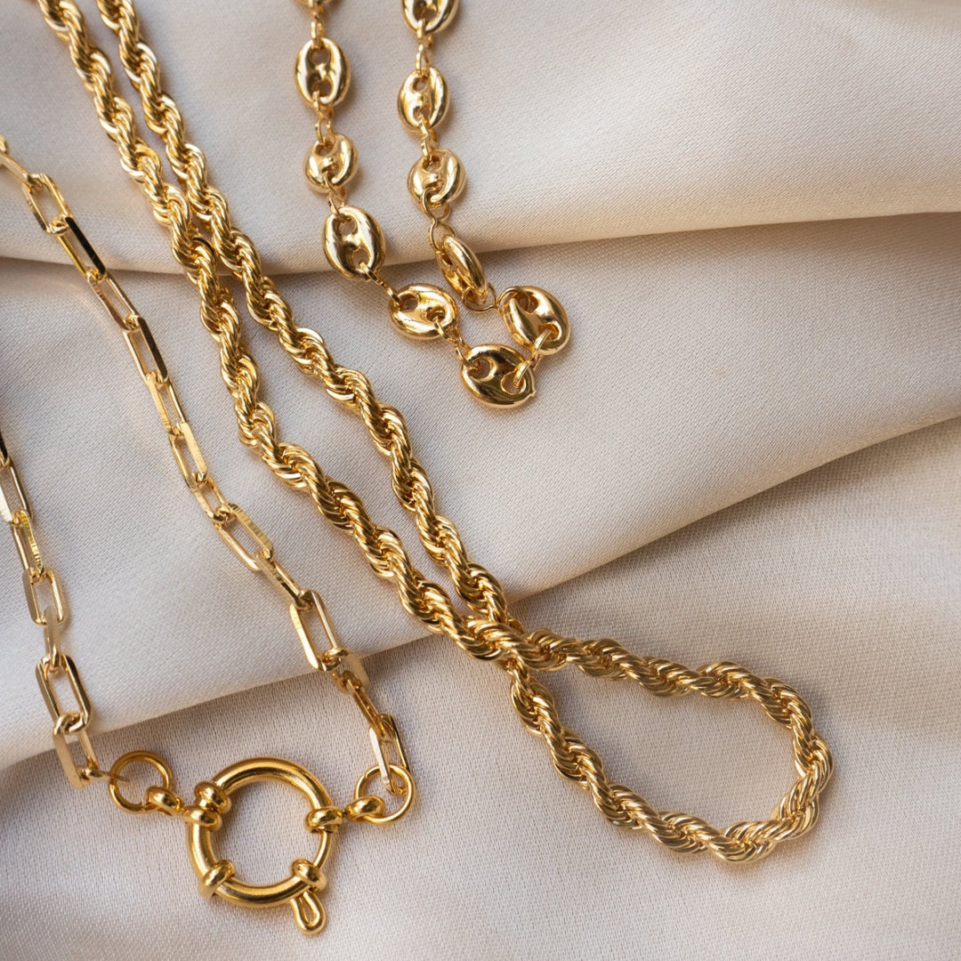 Simple Oval Link Necklace, view 4 - Elena Harper