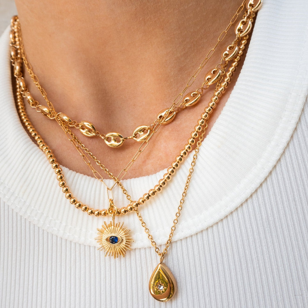 Simple Oval Link Necklace, view 2 - Elena Harper