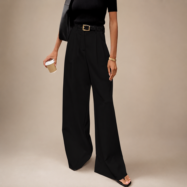 Blaine Fashionable Wide-Leg Pants, view 2 - Elena Harper