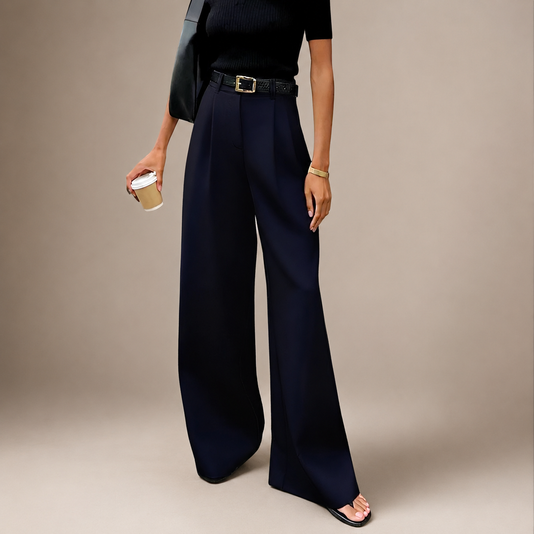 Blaine Fashionable Wide-Leg Pants, view 3 - Elena Harper
