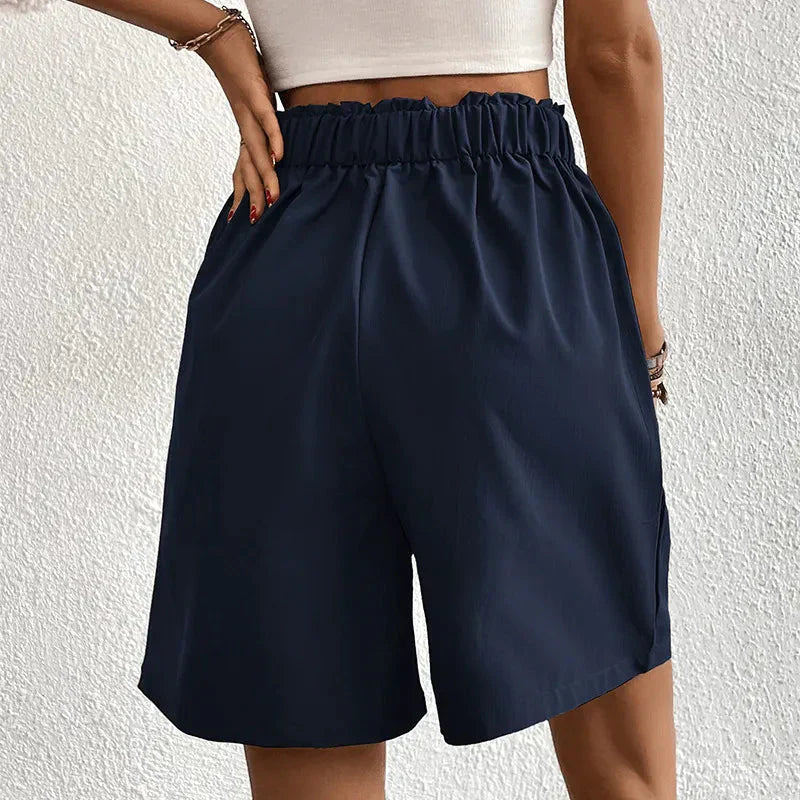 Colleen | High-Waisted Pleated Shorts