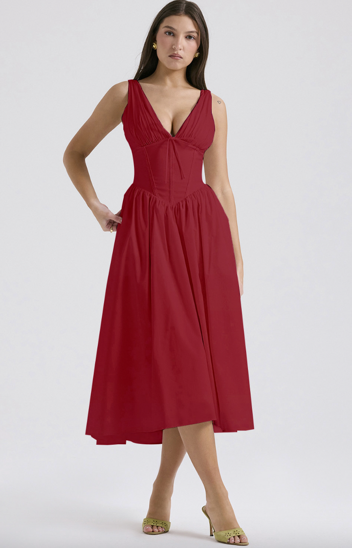 Gabriella Elegant Summer Dress, view 8 - Elena Harper