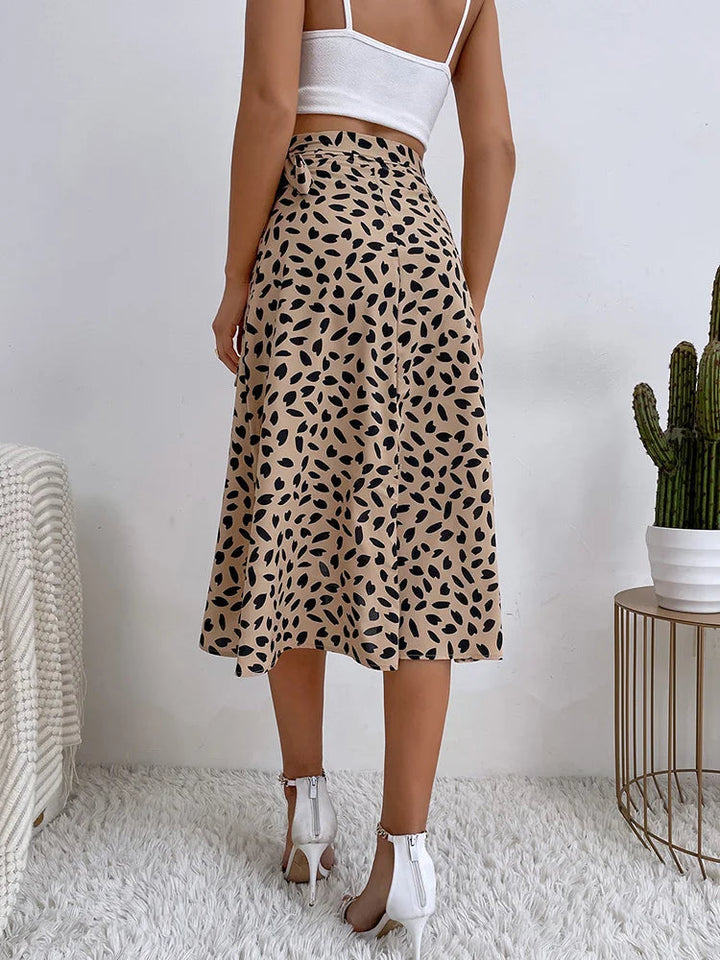 Estelle | Midi Wrap Skirt Adjustable Asymmetrical Hem