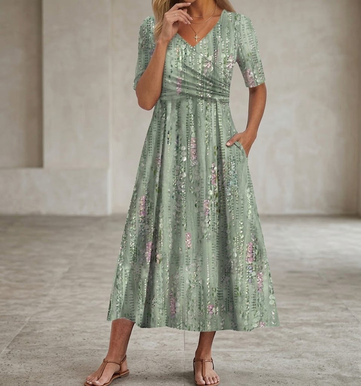 Claire | Midi Dress with Flattering Tummy Coverage