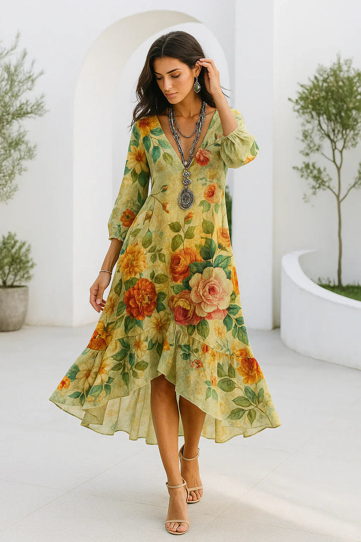 Debra Maxi Dress with Floral Prints, view 5 - Elena Harper