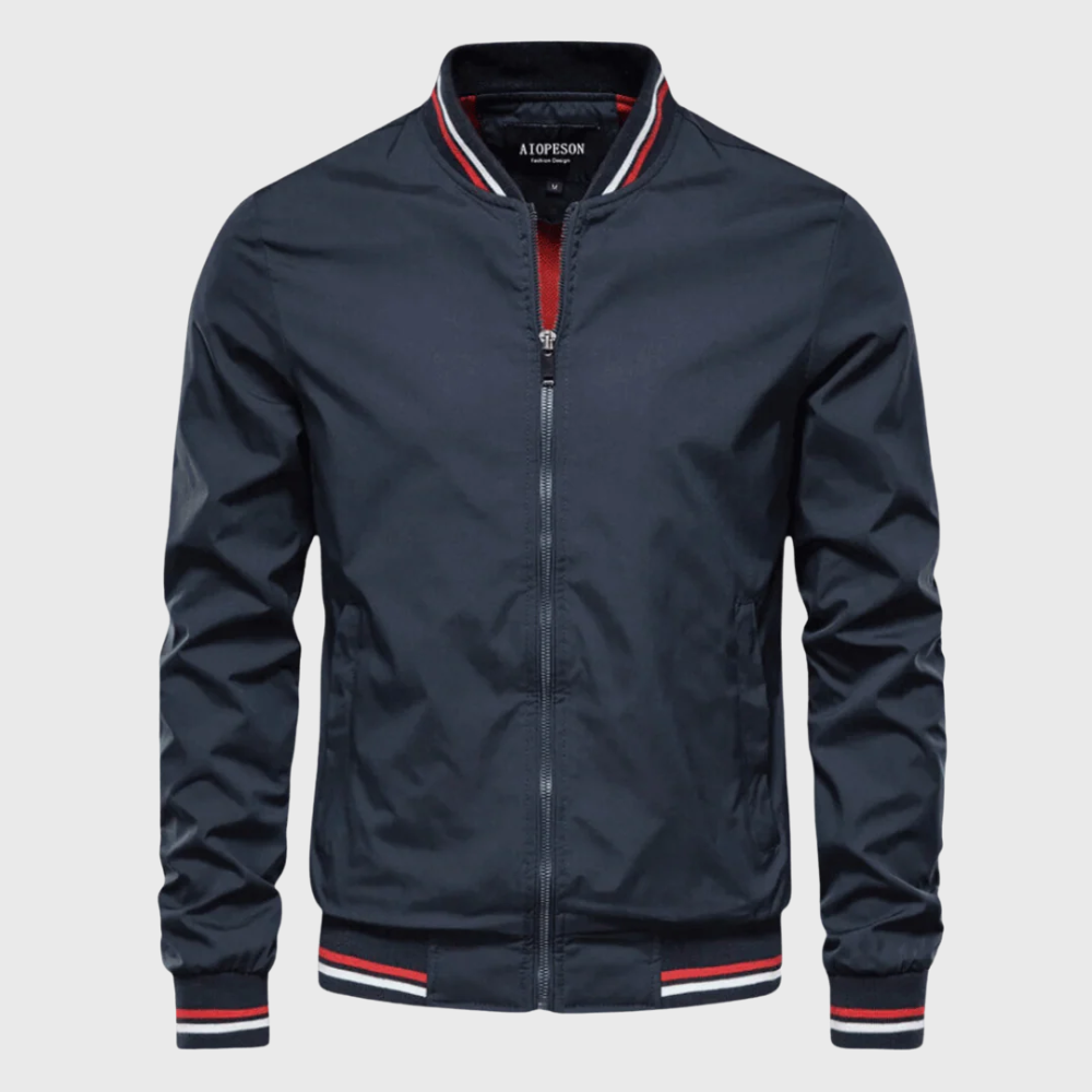 Nicolas - Timeless Striped Bomber Jacket