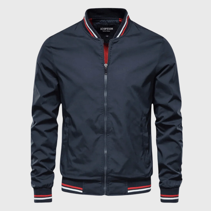 Nicolas - Timeless Striped Bomber Jacket