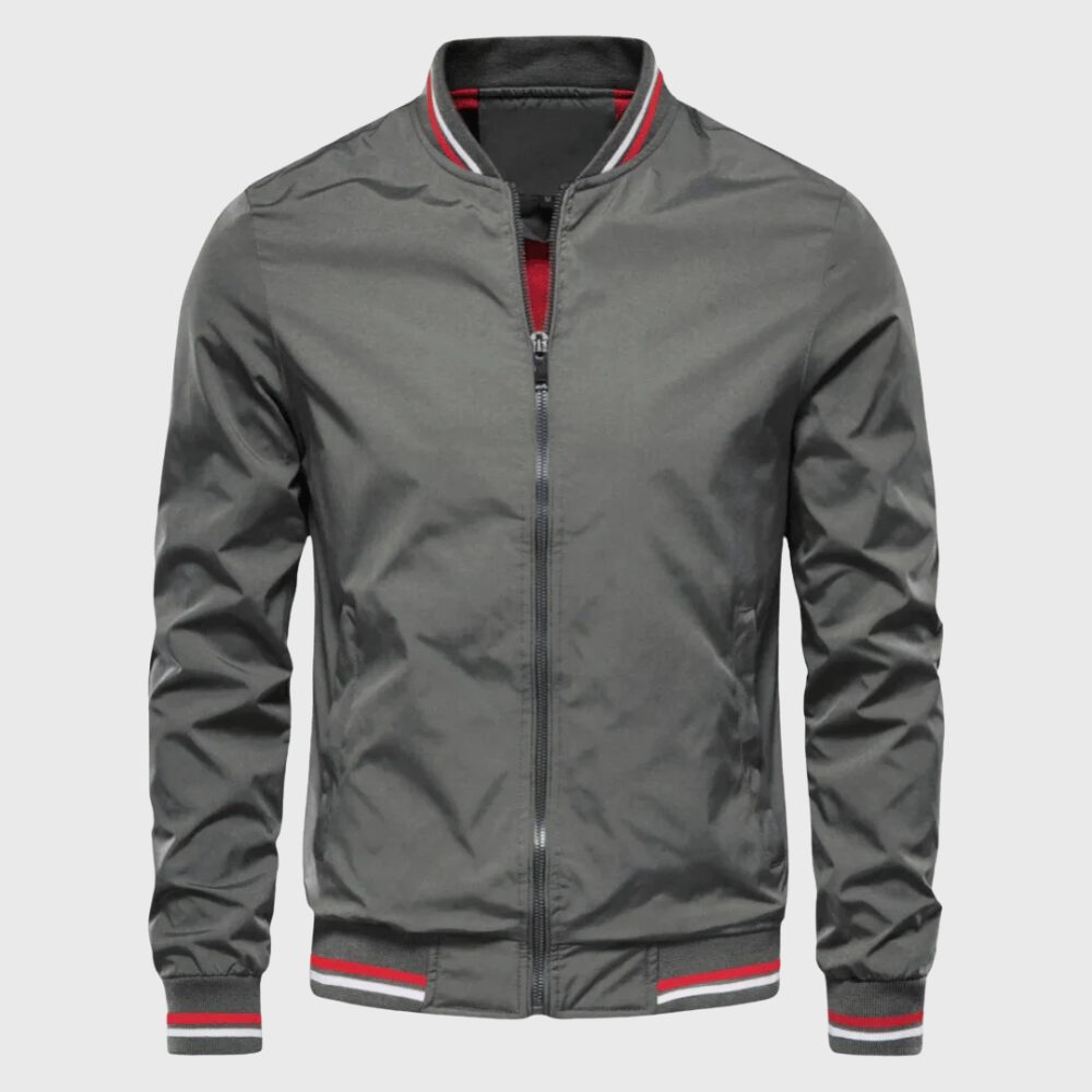 Nicolas - Timeless Striped Bomber Jacket