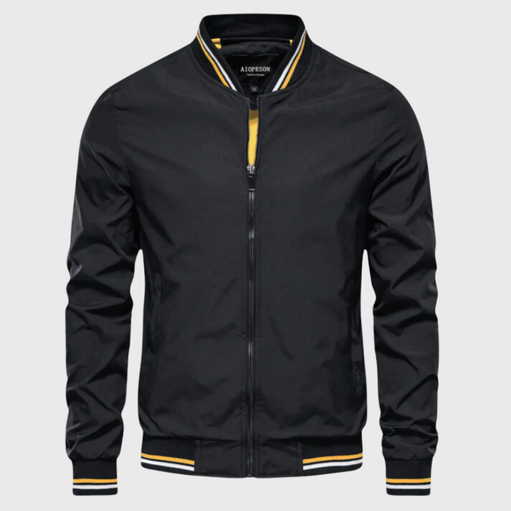 Nicolas - Timeless Striped Bomber Jacket