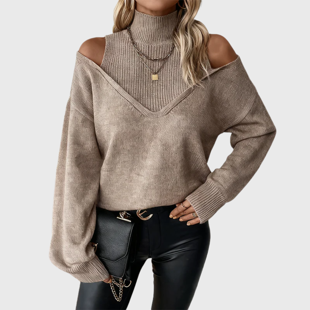 Franca Elegant Wool Sweater - Elena Harper