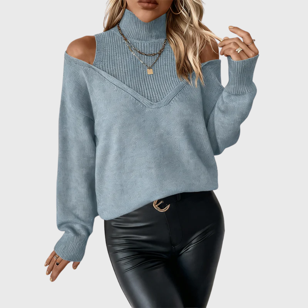 Franca Elegant Wool Sweater, view 7 - Elena Harper