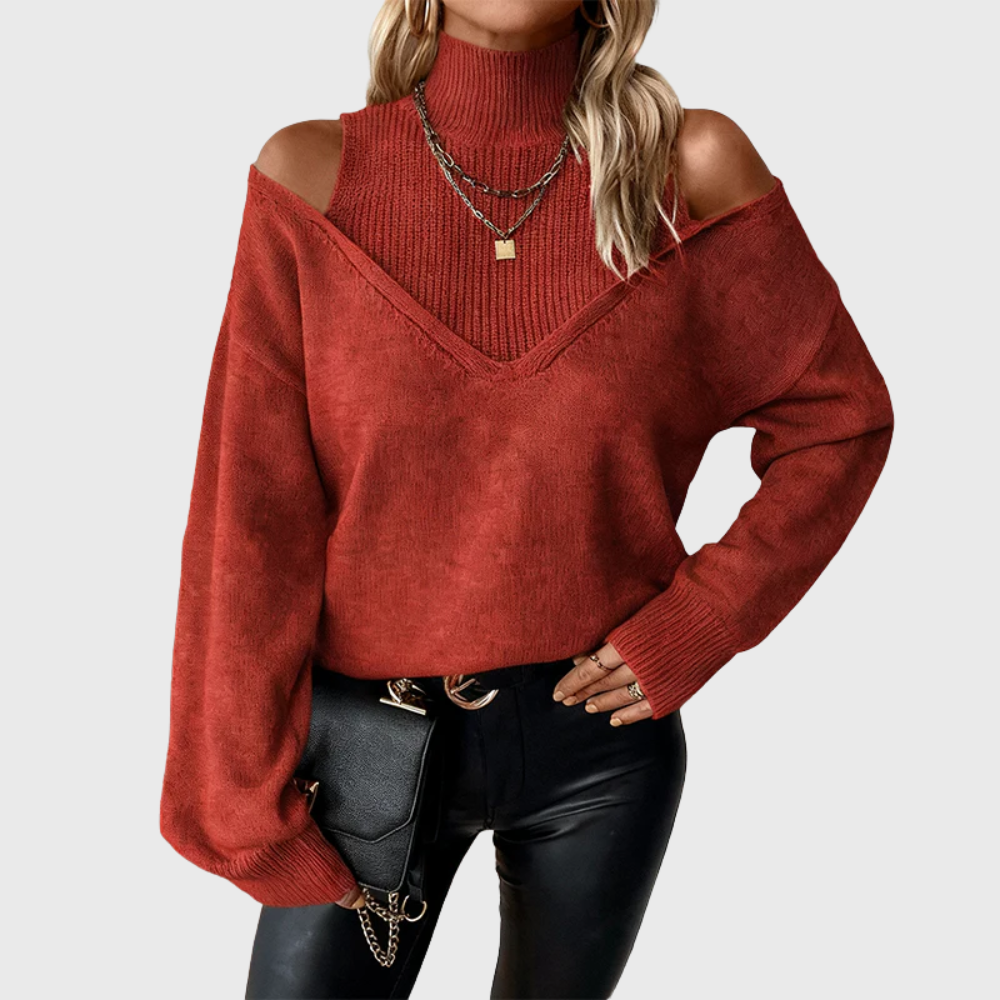Franca Elegant Wool Sweater, view 9 - Elena Harper