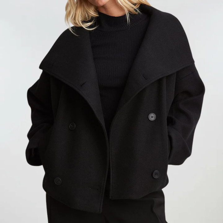 Short Women's Coat - Chic and Structured