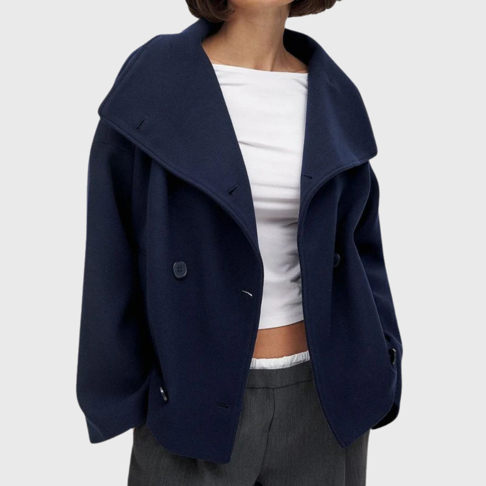 Short Women's Coat - Chic and Structured