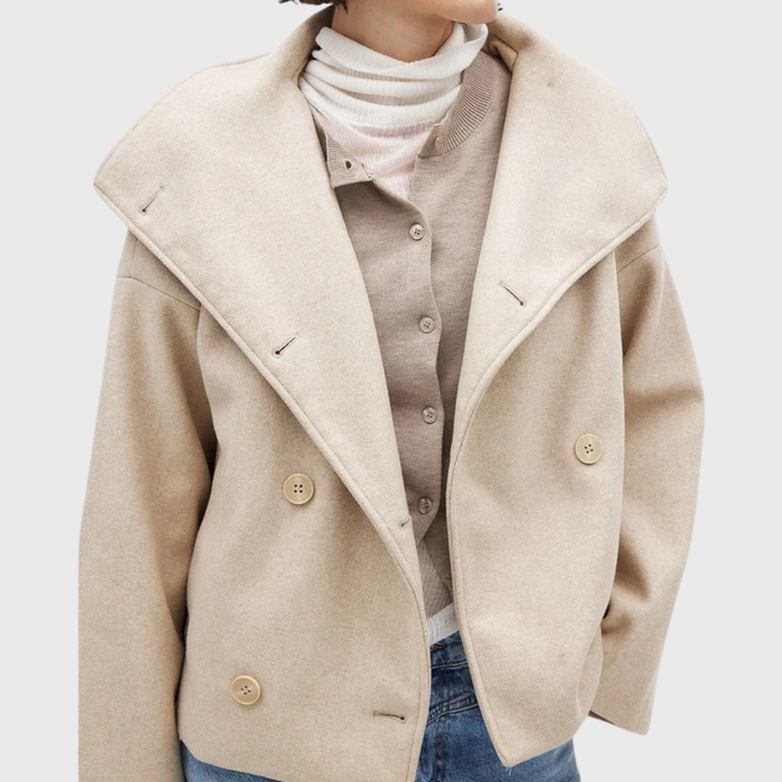 Short Women's Coat - Chic and Structured