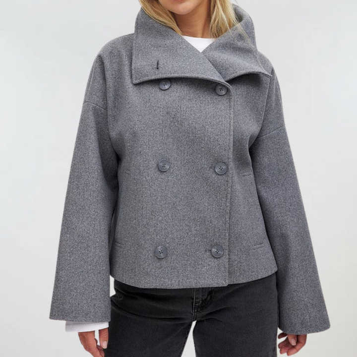 Short Women's Coat - Chic and Structured