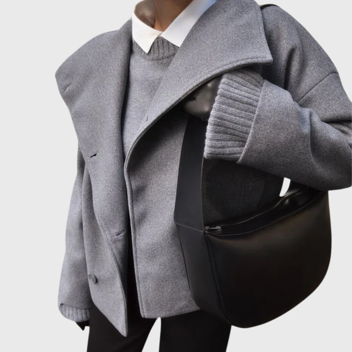 Short Women's Coat - Chic and Structured