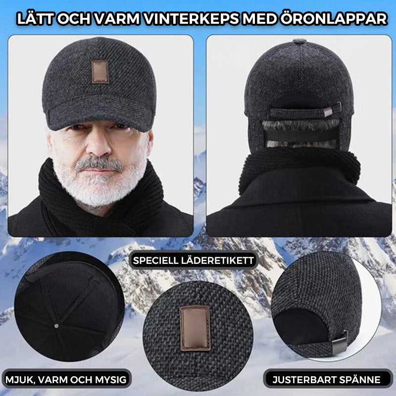 Jairus Winter Baseball Cap with Ear Flaps, view 6 - Elena Harper
