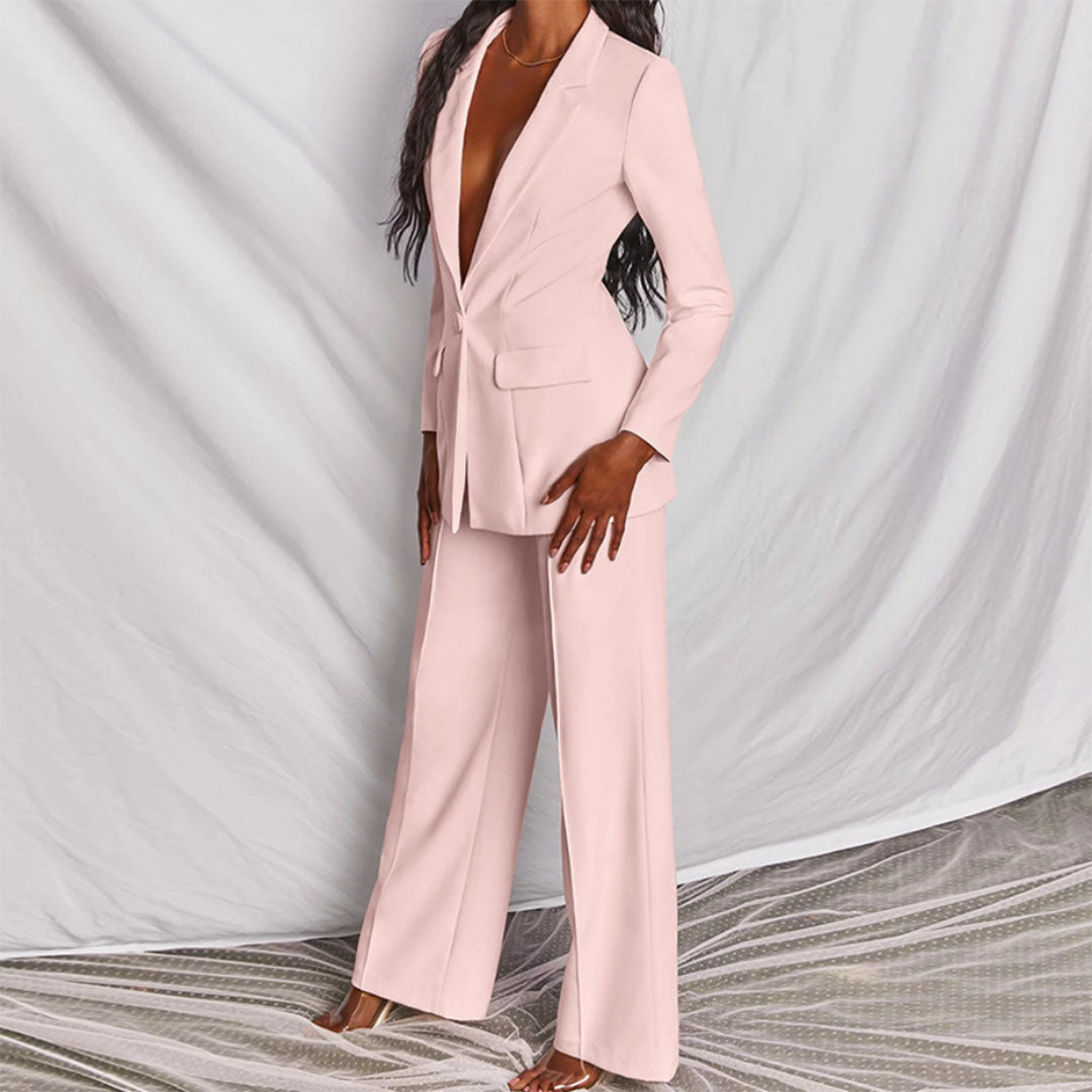 CHIC – Two-Piece Blazer and Pants Set for Women