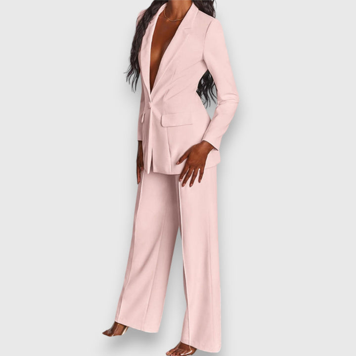 Women's Elegant Two-Piece Blazer & Trousers Set