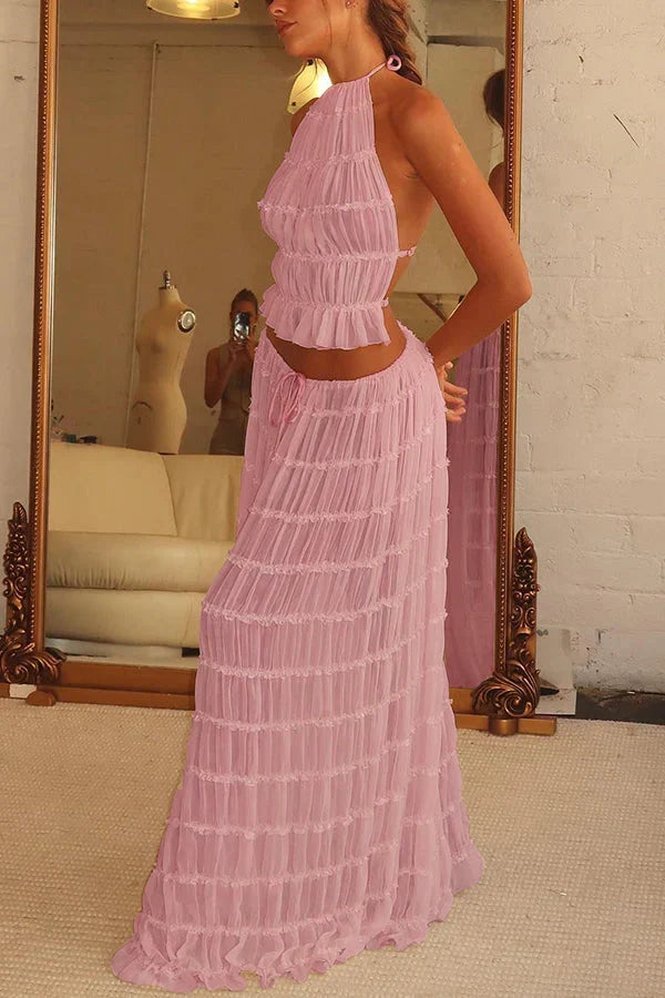 Women's Flowy Boho Summer Set - Two-Piece Outfit
