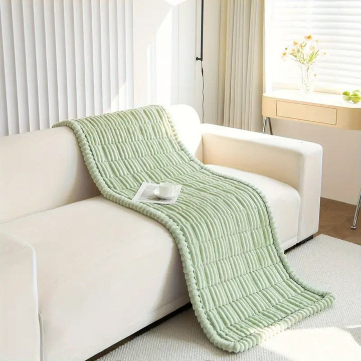 Plush Sofa Protector Mat - Non-Slip Fleece Comfort & Style