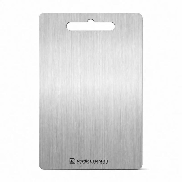 Stainless Steel Cutting Board Double-Sided - Antibacterial Kitchen Board Knife-Friendly
