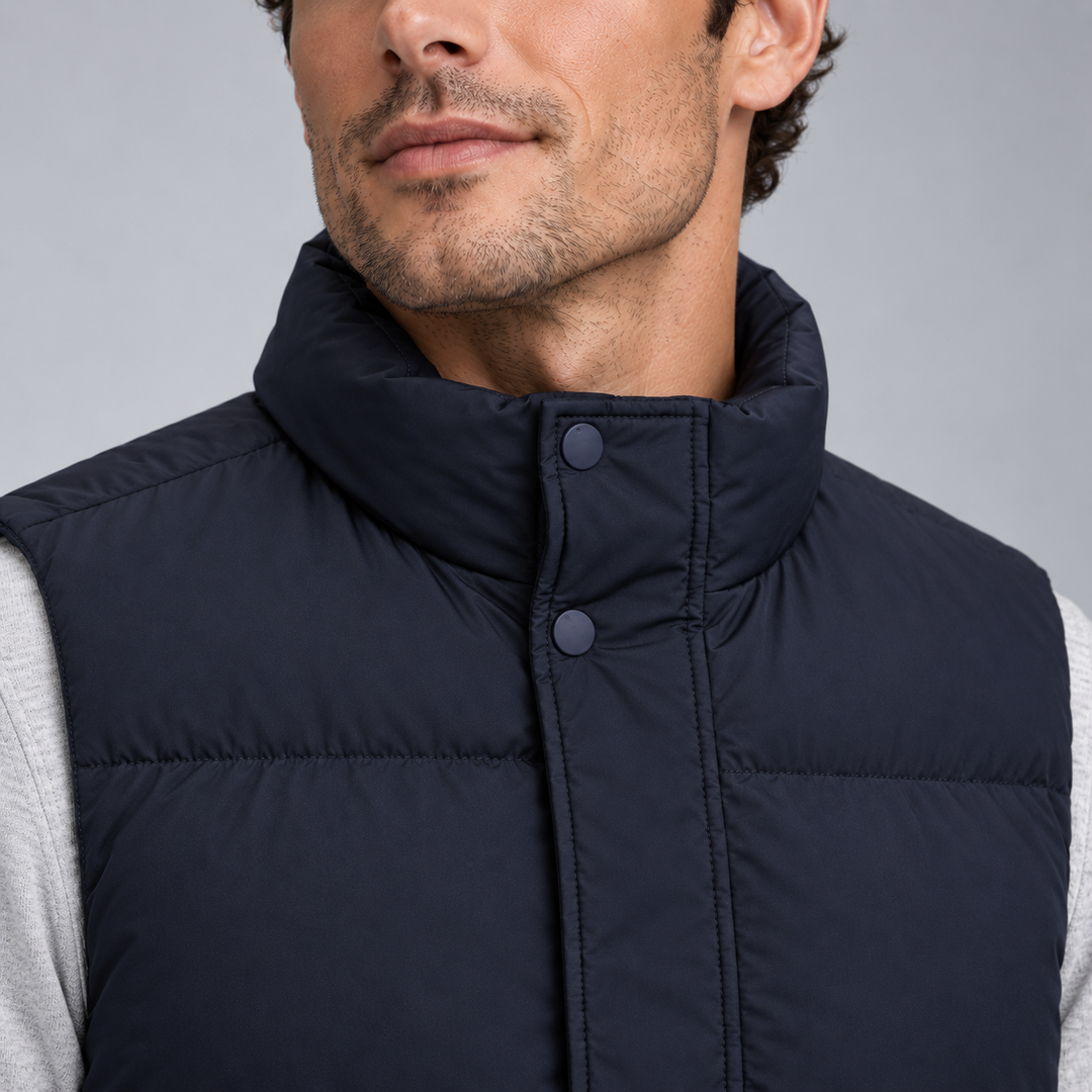 Lightweight Quilted Gilet for Men Montarello with Front Zipper