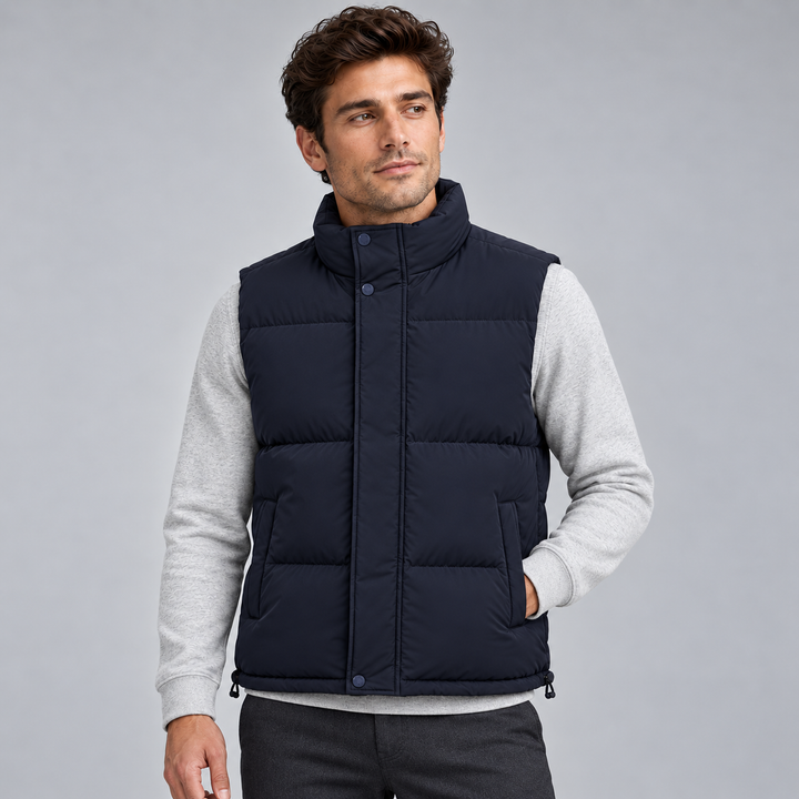 Lightweight Quilted Gilet for Men Montarello with Front Zipper