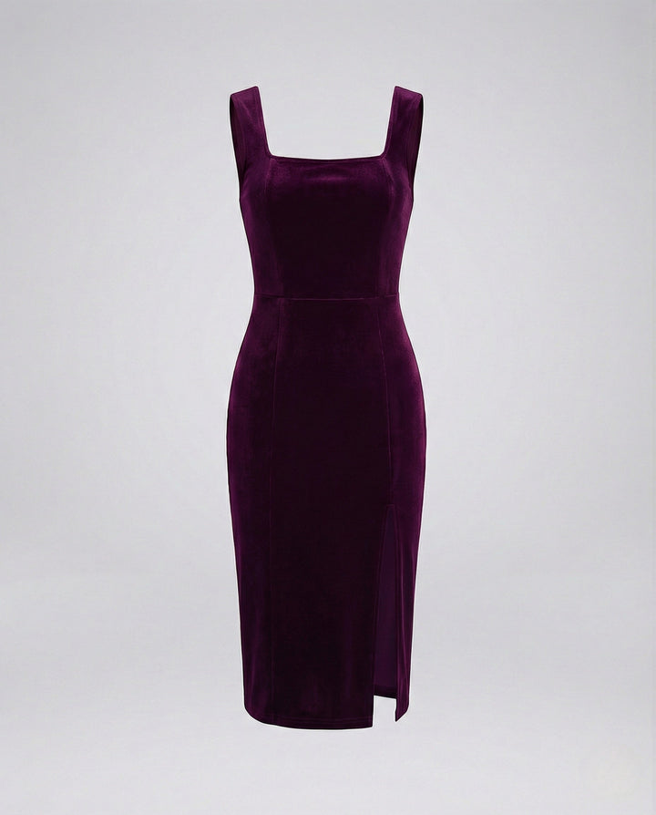 Women's Evening Dress with Slim Fit and Side Slit