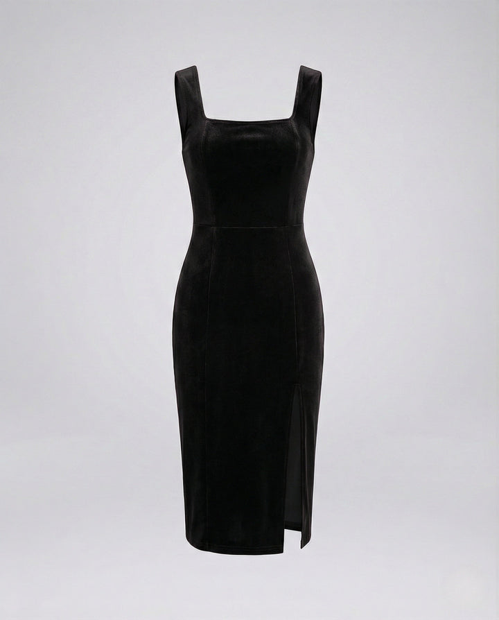Women's Evening Dress with Slim Fit and Side Slit