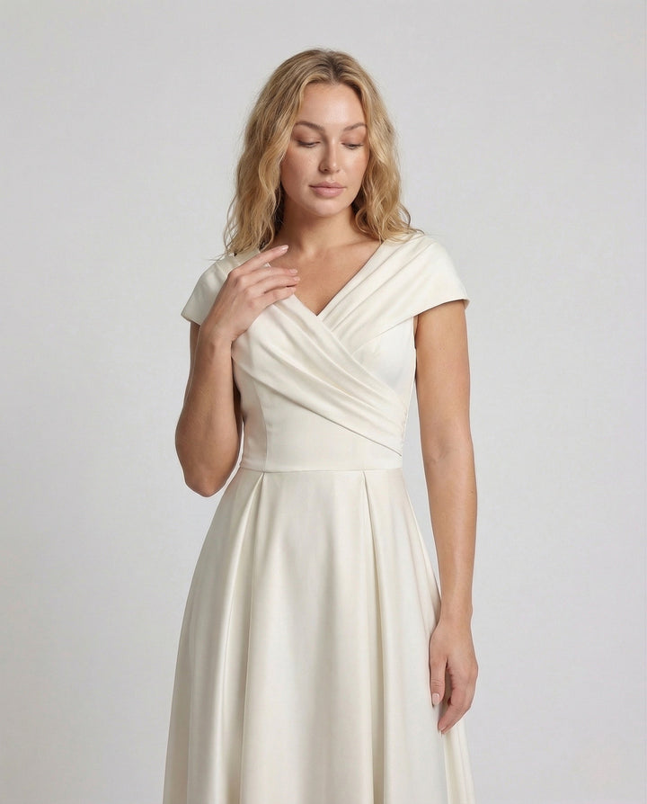 Women's Evening Dress with Cape Sleeves